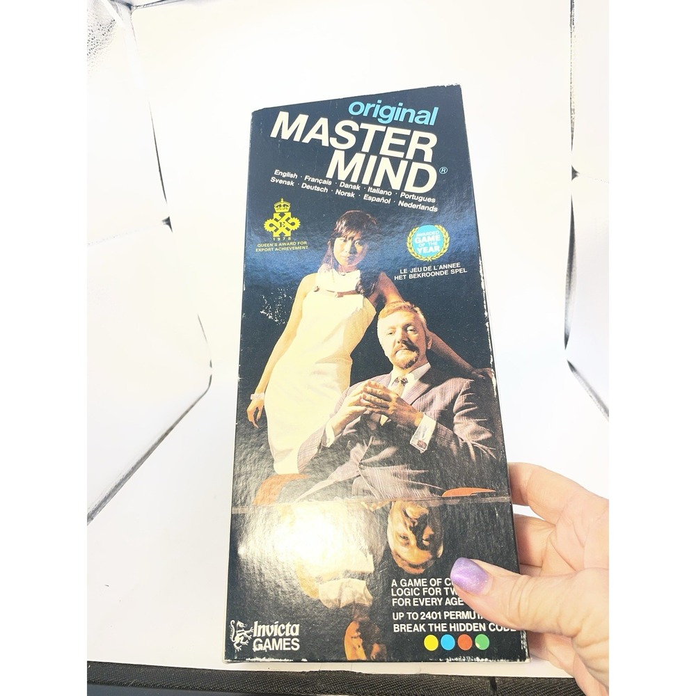 Vtg 1978 Super Master Mind Game by Invicta UK #3016  w/ Original Box COMPLETE